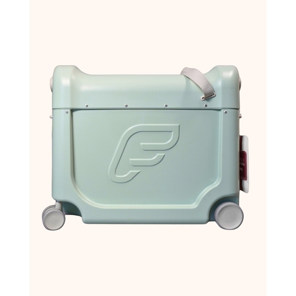 JetKids by Stokke BedBox Ride-On Suitcase Toddler Travel Bed Mint Green